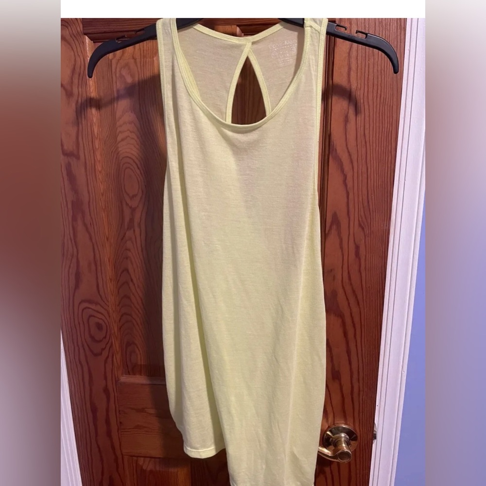 Calvin Klein Performance Women's Drop Sleeveless Lemon Size Small